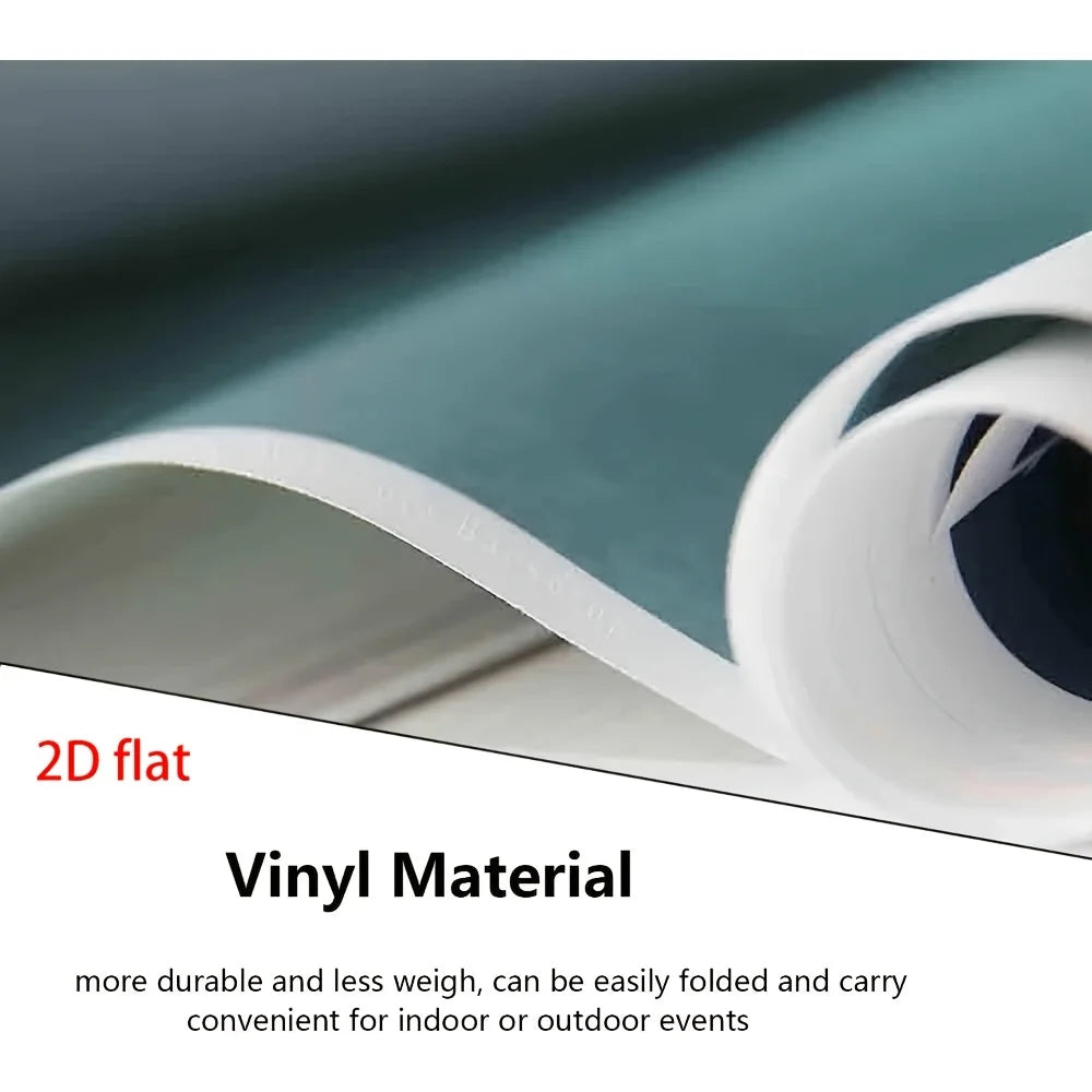 A roll of white vinyl material used for a 2D flat birthday banner.