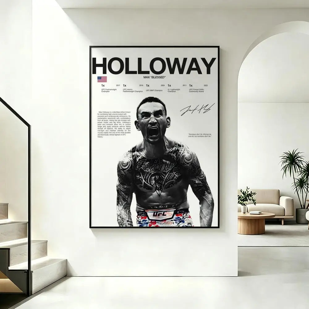 Aesthetic MMA Fighter Wall Art Poster – Waterproof & Easy to Stick
