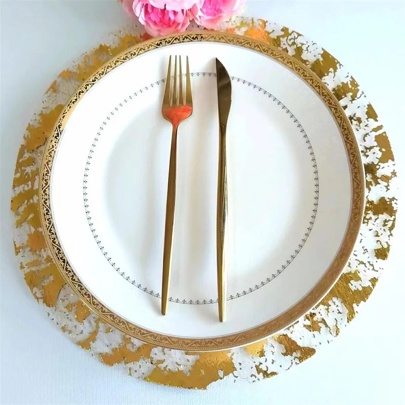 Gold Foil Disposable Placemats for Parties & Events