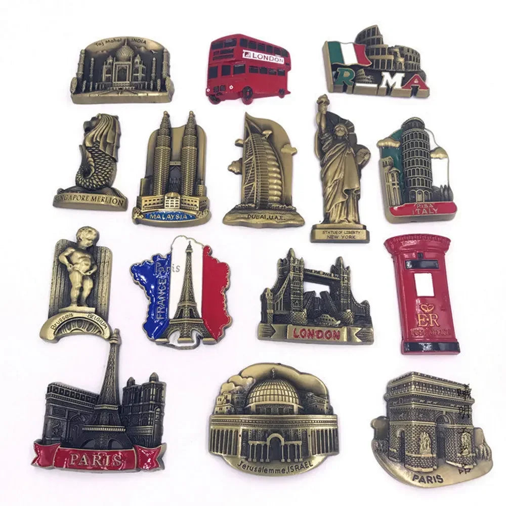 Travel Souvenir Fridge Magnets Set