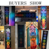 A collection of vibrant chakra wall tapestries featuring various colors and designs for spiritual decor.