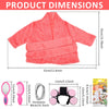 A pink fuzzy lawn goose costume set includes a jacket, a headband, and a mirror.
