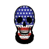 A skull face mask design featuring the American flag pattern on the forehead and a red-toned mouth.