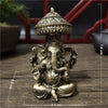 Bronze Ganesha Buddha statue with a dome top and seated posture for home decor