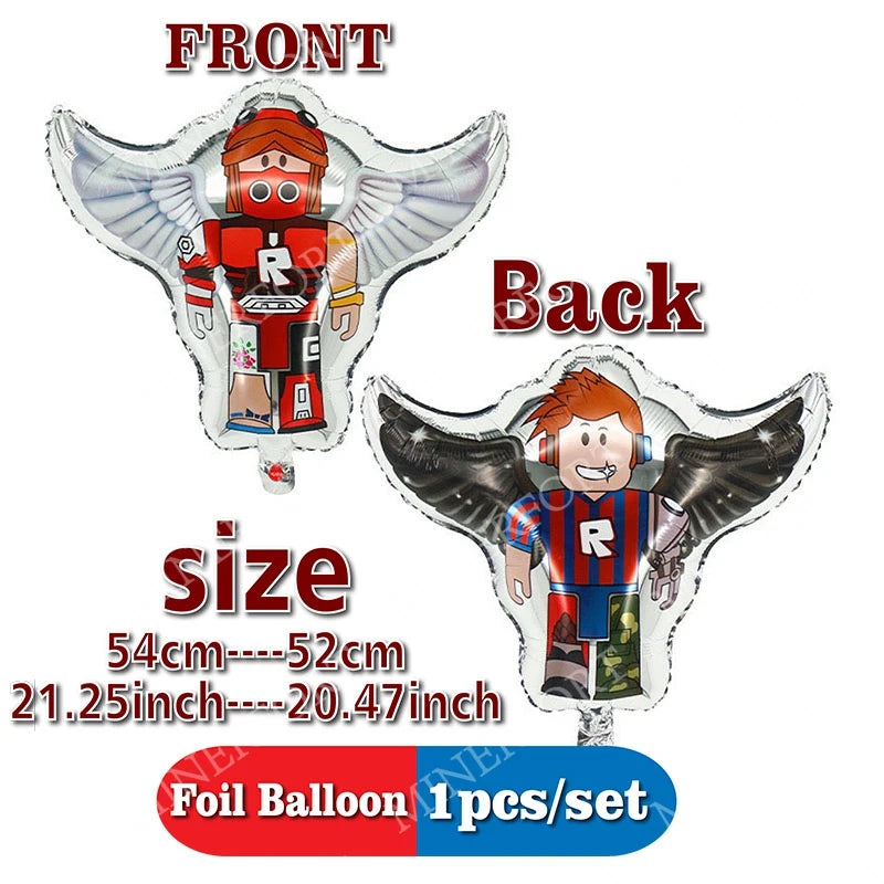 Cartoon Robot Foil Balloon Party Decoration Set