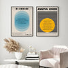 A canvas print featuring Arabic calligraphy for Al-Ikhlas and Ayat ul Kursi on a white background