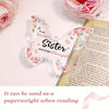 A pink butterfly acrylic keepsake gift for a sister or best friend with a heartfelt message.