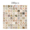A collection of 100 vintage paper patterns and textures for junk journals and scrapbooking.