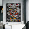 Anime canvas print featuring multiple intense eyes of Demon Slayer Hashira characters