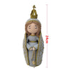 Handcrafted Virgin Mary crochet doll with brown hair and a gold crown