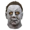 A realistic, weathered gray latex horror mask resembling Michael Myers from the 1978 film.