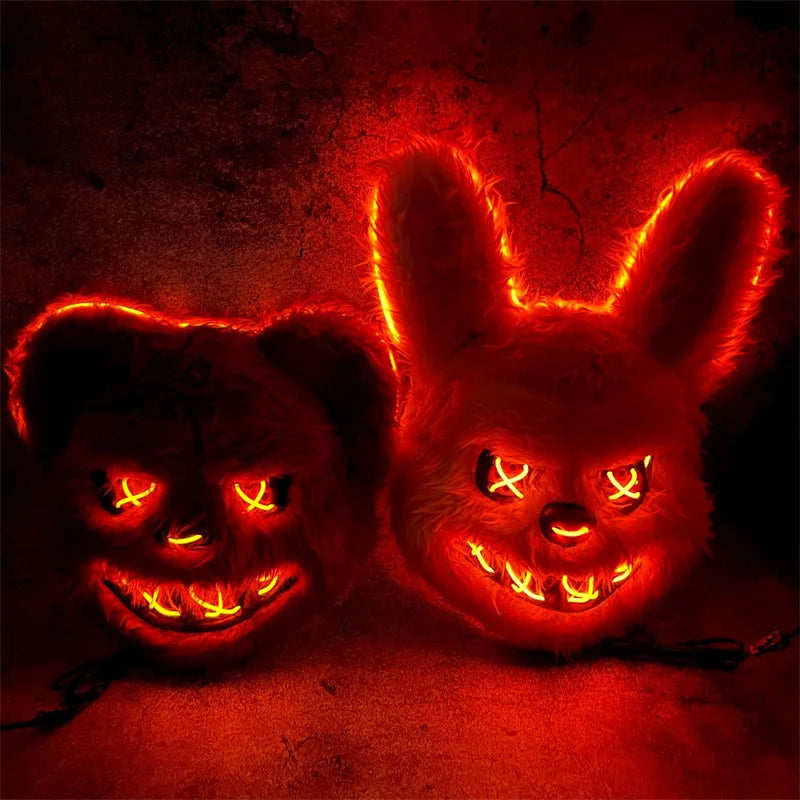 LED Glowing Bloody Rabbit Horror Mask