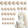 A set of beige foam cake toppers, including round and petal shapes, displayed against a white background.