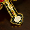 Orthodox Crucifix Cross Necklace with Rosary Beads
