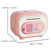 A pink fingerprint password piggy bank for kids shown from the top view.