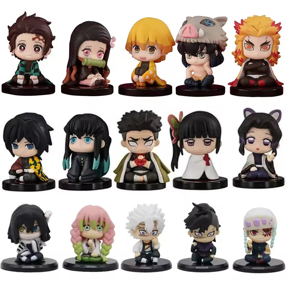 Demon Slayer Anime Figure Set - 5 Detailed PVC Collectibles