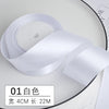 Ruban décoratif en satin blanc, largeur 4 cm et longueur 22 m