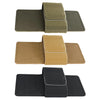 Three concealed carry holsters in olive green, tan, and black, shown side by side.