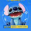 A blue Stitch character is shown with a large open mouth, set against a blue background, promoting a Bluetooth version 5.3 sp
