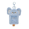 Light blue elephant keychain with ears and a pouch for holding photocards