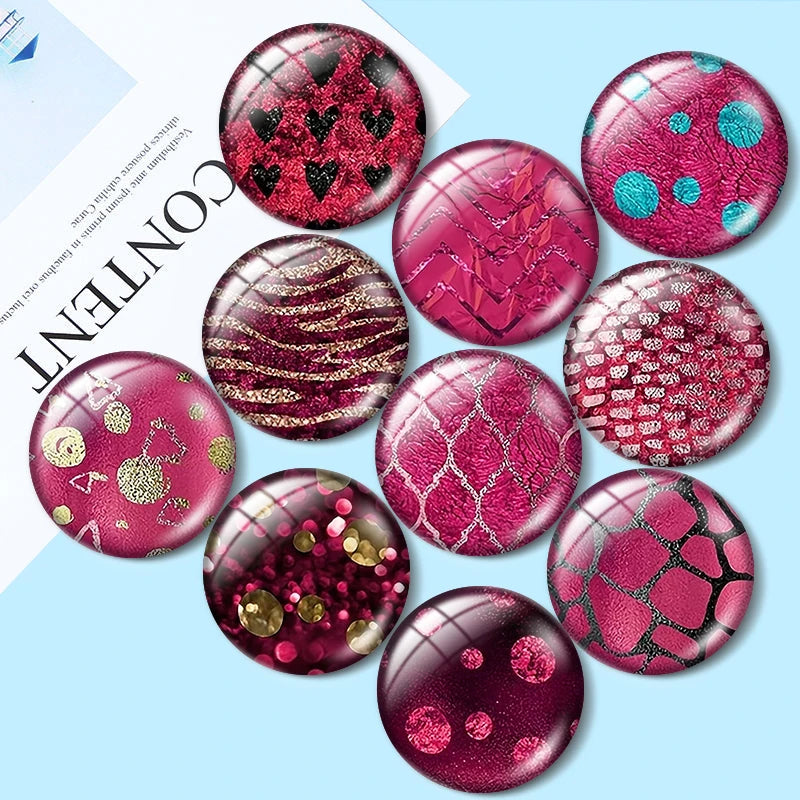 Glitter Glass Cabochons for Jewelry Making