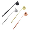 A set of stainless steel candle extinguisher tools with long rods and spherical heads.