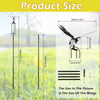 A wind spinner garden decoration showing the size of the wings and the overall length of the product.