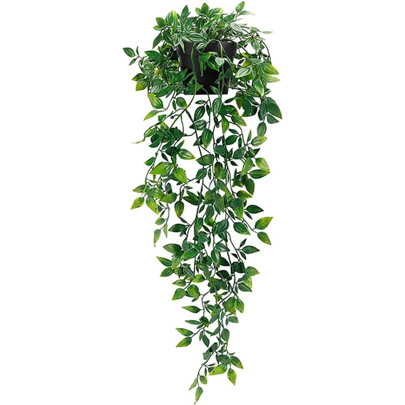 Artificial ivy garland with a black pot for home and event decoration