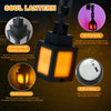 A black soul lantern with glowing orange light, featuring LED lamp beads and a built-in battery.