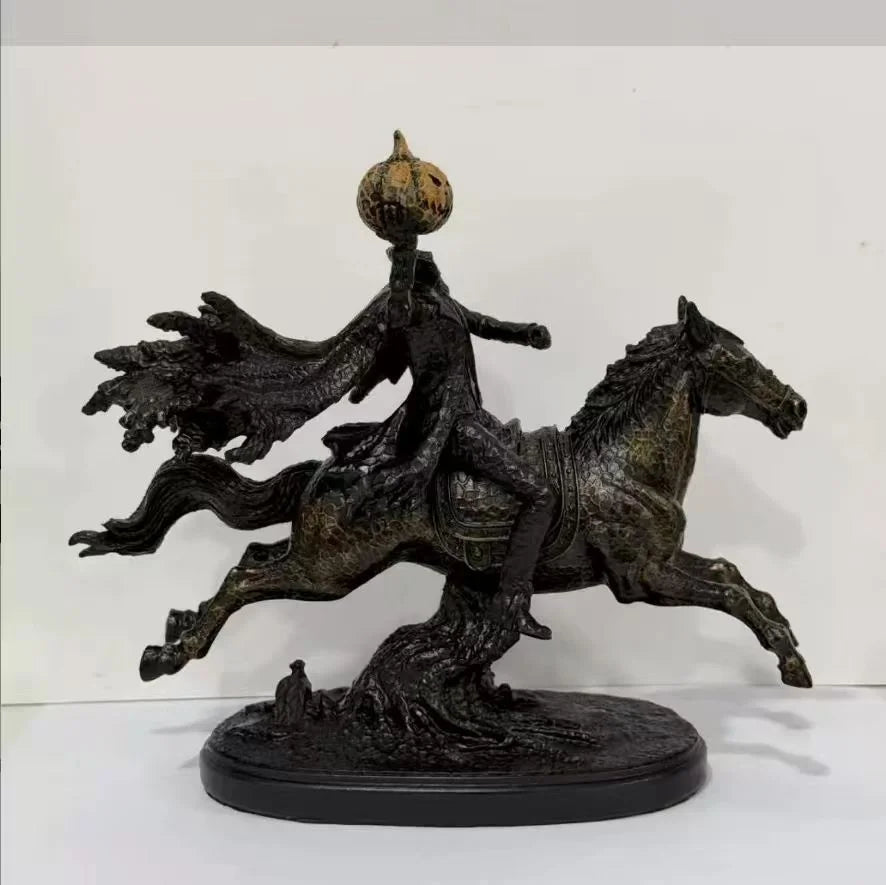 Headless Horseman Statue Halloween Spooky Figurine