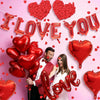 Romantic Foil Balloon and Rose Petal Set for Weddings & Anniversaries