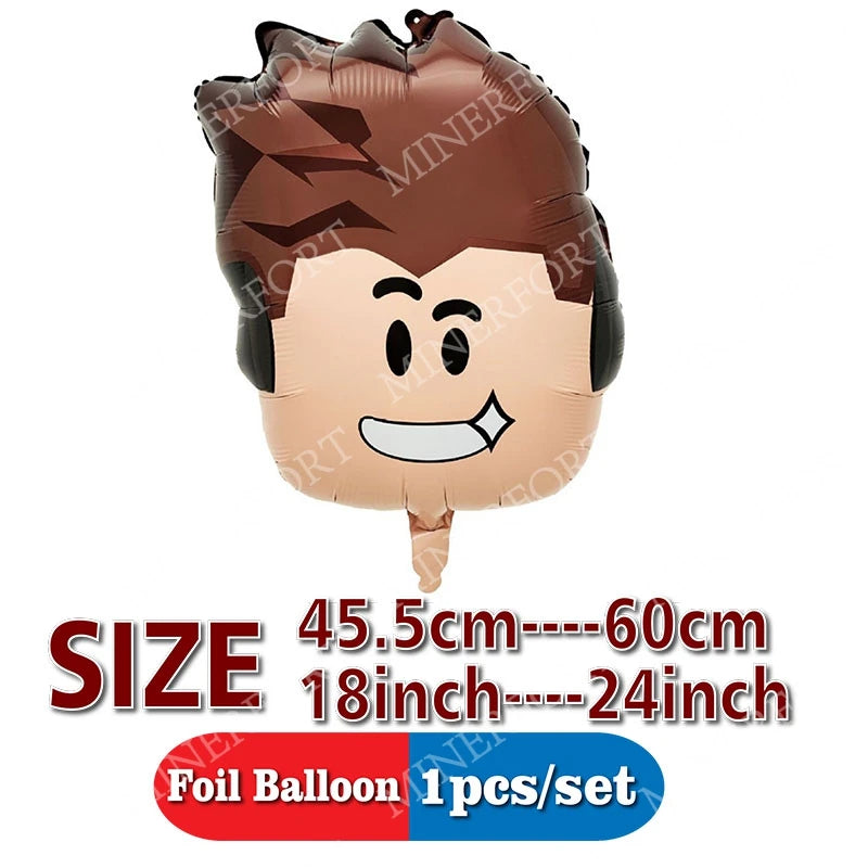 Cartoon Robot Foil Balloon Party Decoration Set