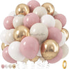 A set of pink and white balloons in a honeycomb pattern for decoration.