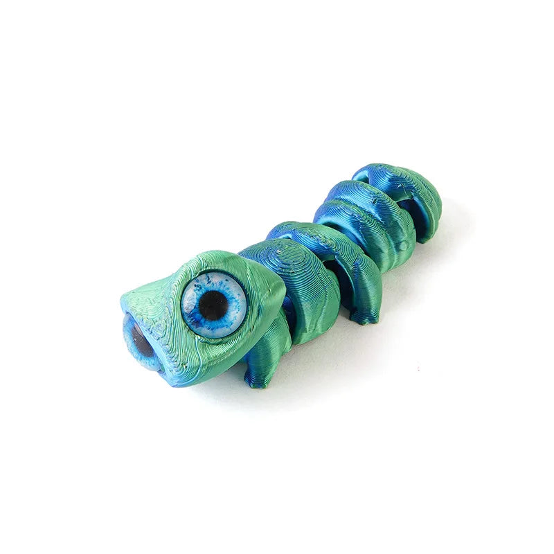 3D Printed Big Eye Lizard Figurine with Movable Joints