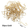 50 pieces of gold decorative S-shaped Christmas tree hooks
