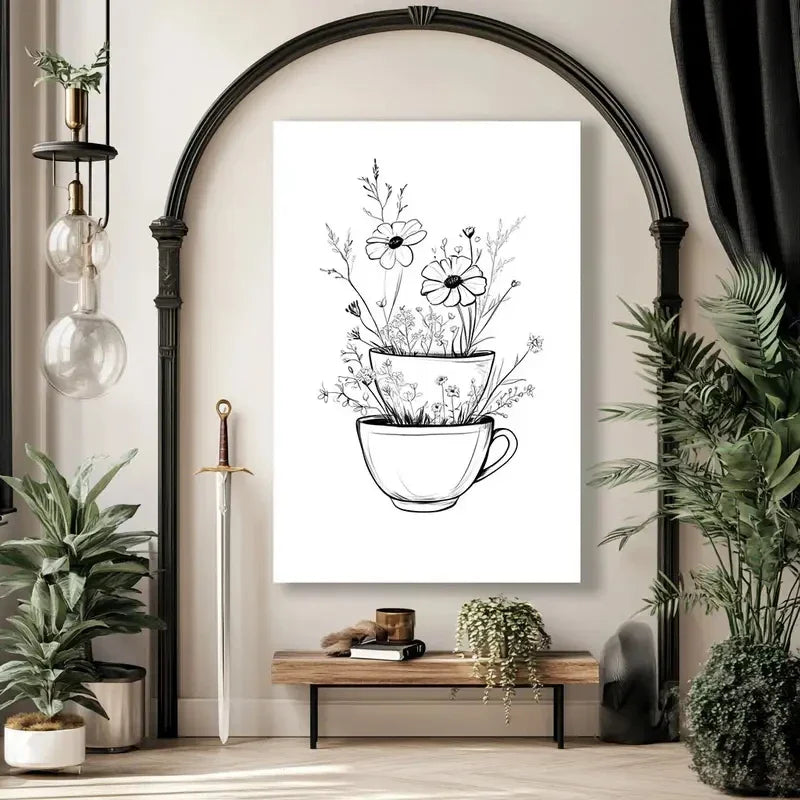 Tea Lovers Canvas Wall Art – Modern Kitchen Decor