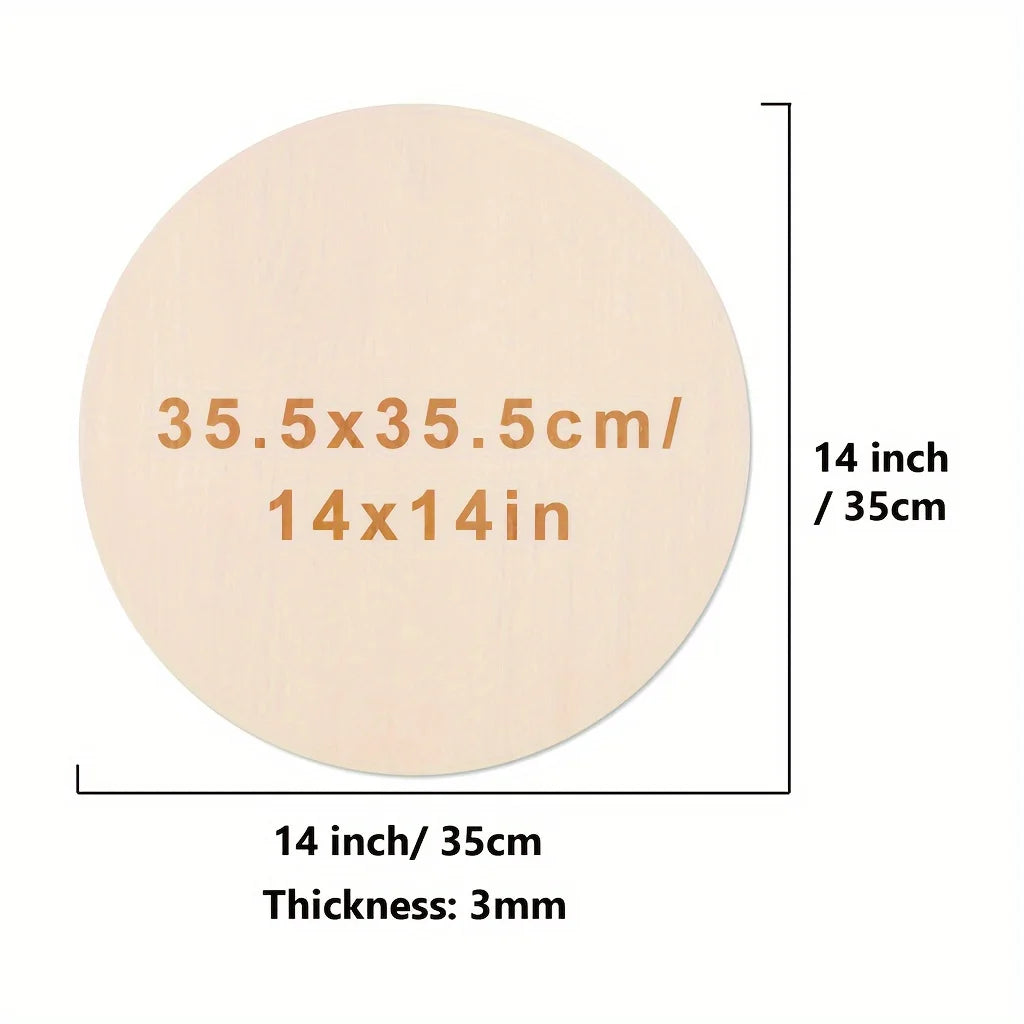 14 Inch Unfinished Round Wood Slices for DIY Crafts