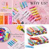Colorful Natural Wooden Clips for Crafts, Photos, and DIY Projects