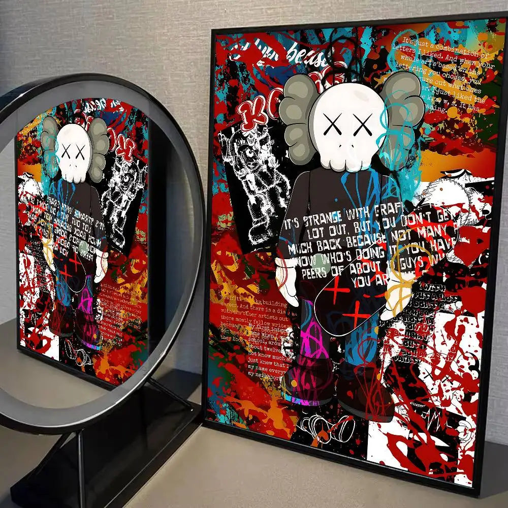 Graffiti Teddy Bear Art Print – Edgy Wall Decor