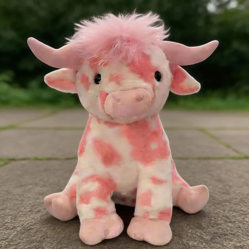 Pink Highland Cow Plush Toy – Soft Cuddly Stuffed Animal