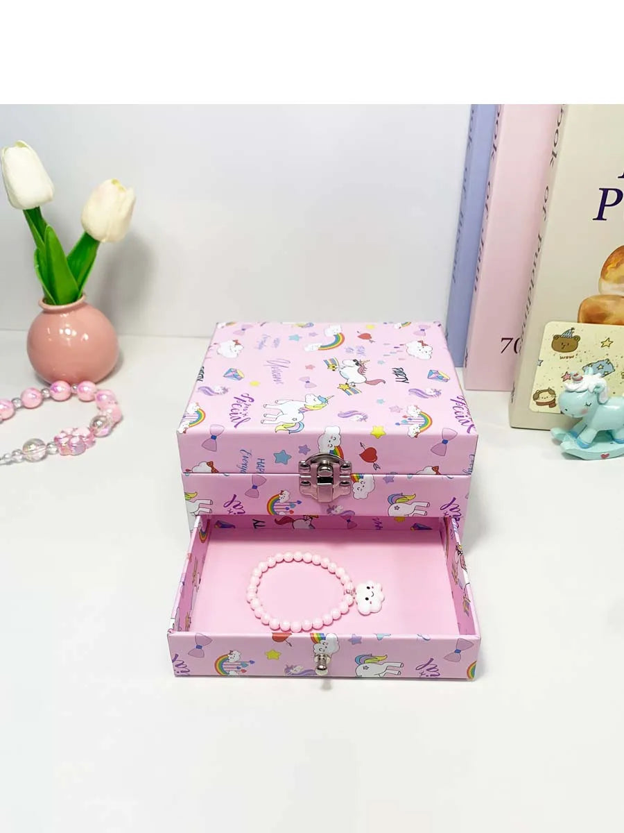 Ballet Jewelry Music Box with Rotating Dancer and Storage Drawer