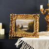 Antique Gilded Resin Photo Frame with Ornate Relief Design