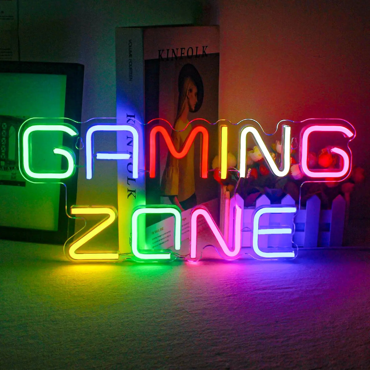 Neon 'Gaming Zone' LED Sign with USB Power