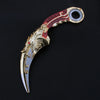 Anime-style blue dragon rotating claw knife model collectible display piece