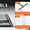 Instructions for easily installing and removable wire grid wall display racks with step-by-step diagrams.