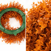 Artificial eucalyptus autumn wreath with a green ring for front door and wall decor
