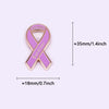 Broche/pin de esmalte rosa de concienciación sobre el cáncer de mama, con dimensiones de 35 mm o 1.4 pulgadas.