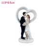 Resin Bride and Groom Cake Topper Figurine Set