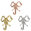 Brass and silver elegant bowknot wall hooks for home organization
