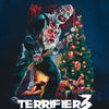 A movie poster featuring a grotesque, bloody figure wielding a large knife against a dark background.